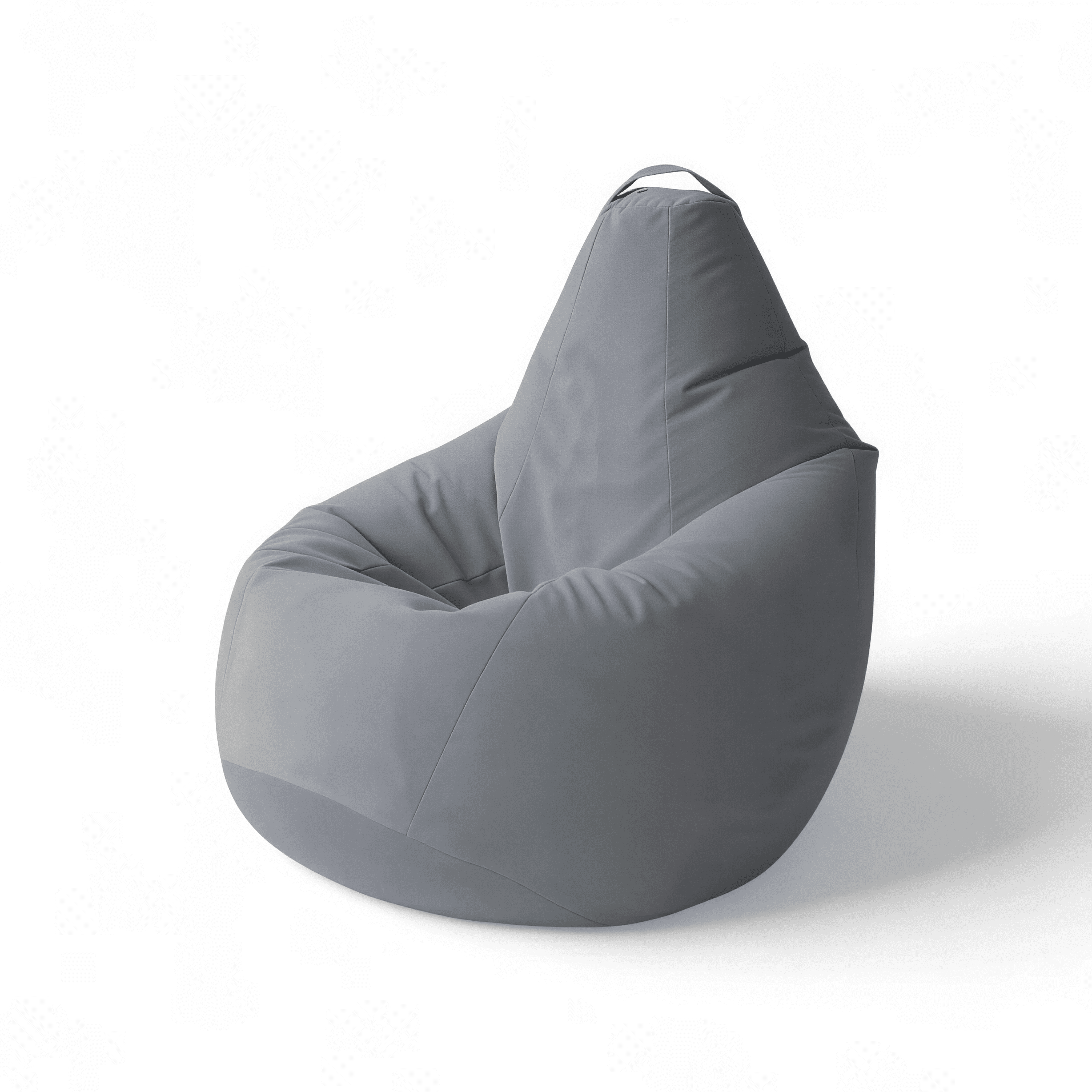 Кресло-мешок «Груша» – микровелюр, цвет сталь. — изображение 5