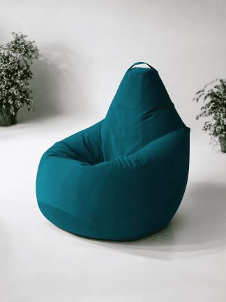 Кресло-мешок «Груша» – микровелюр, цвет бирюзовый.