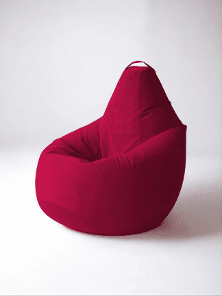 Кресло-мешок «Груша» – микровелюр, цвет красный.