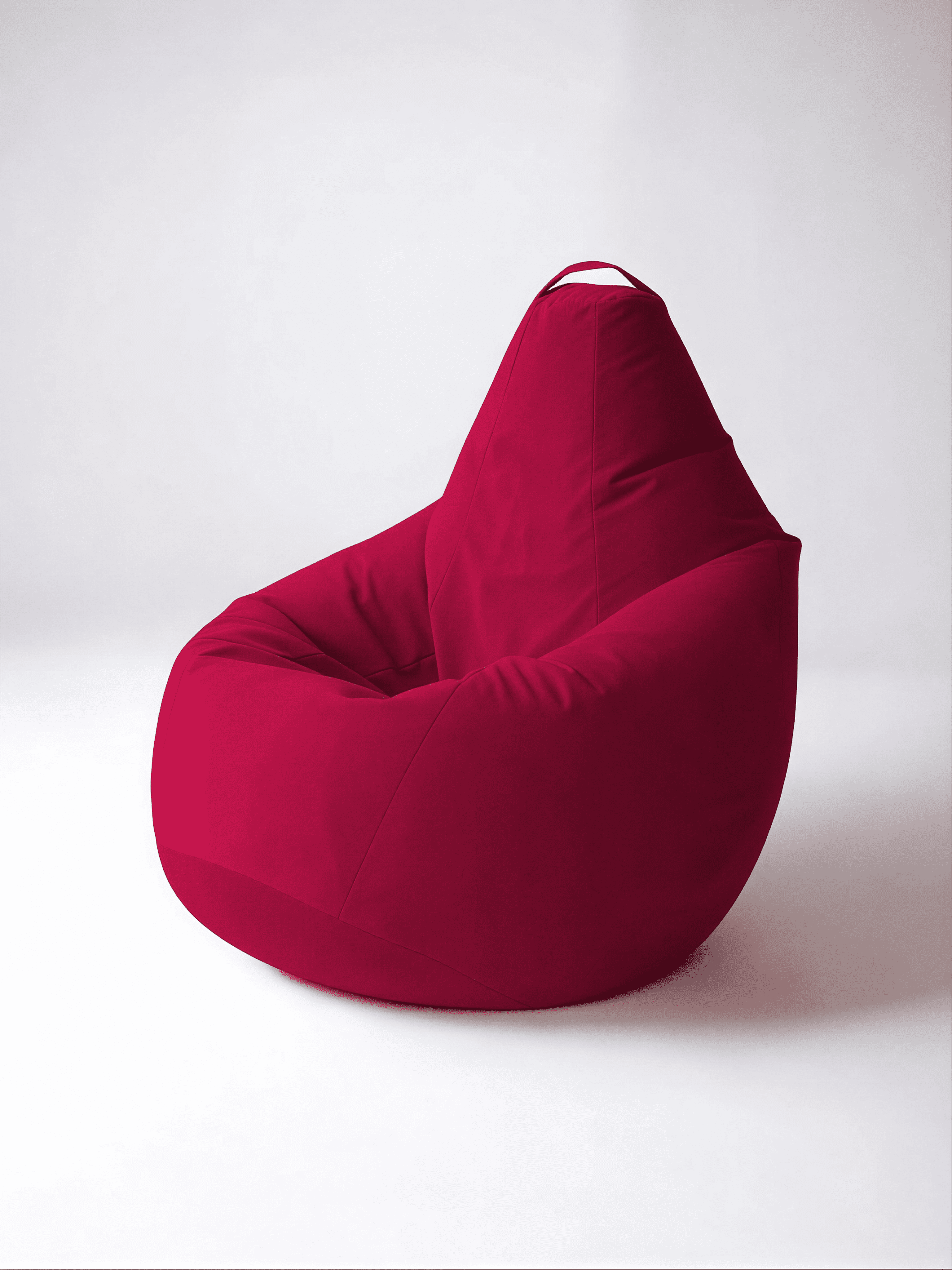 Кресло-мешок «Груша» – микровелюр, цвет красный.