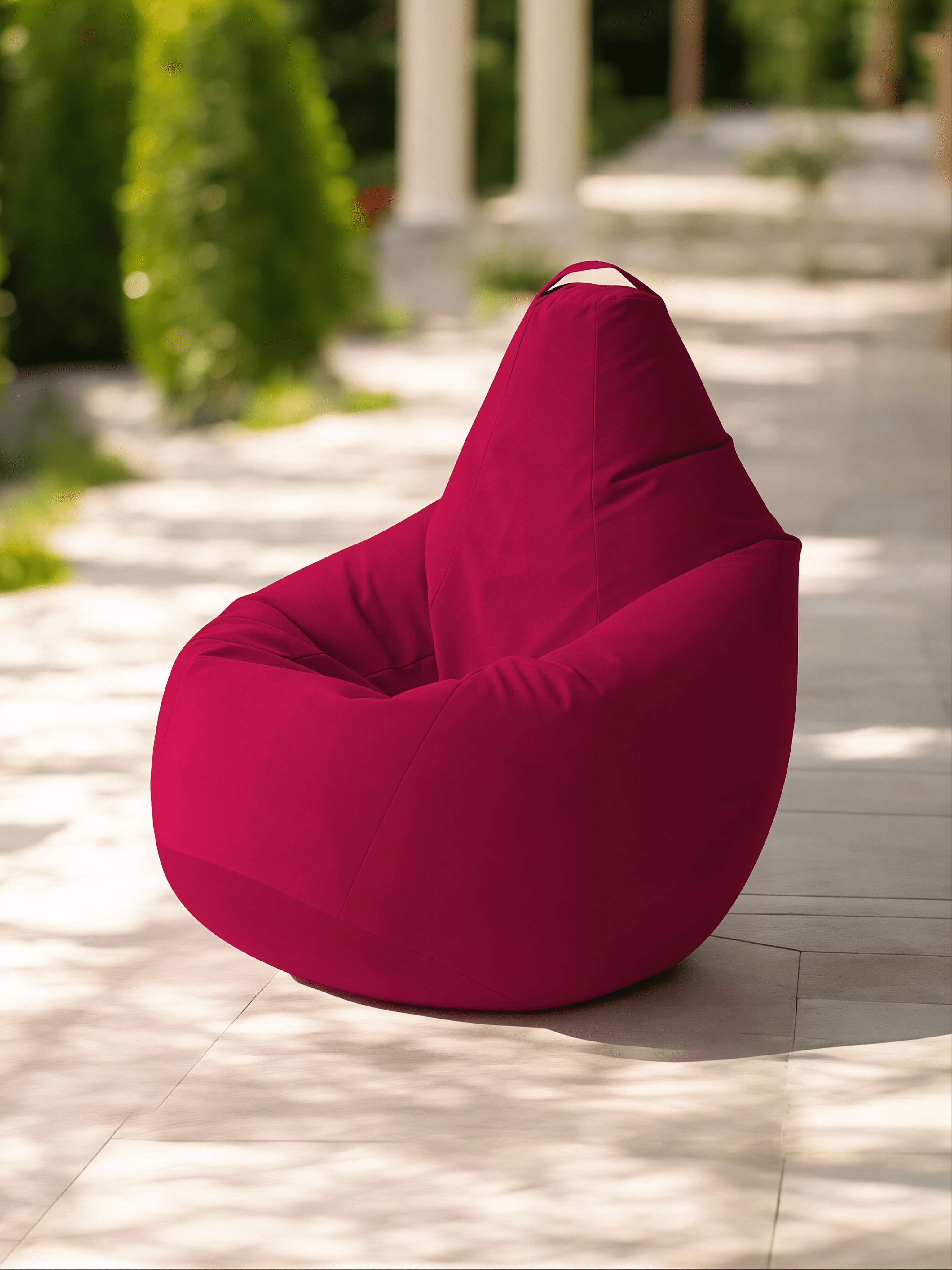 Кресло-мешок «Груша» – микровелюр, цвет красный. — изображение 3