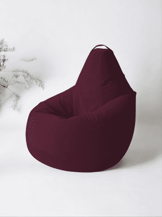 Кресло-мешок «Груша» – микровелюр, цвет бордовый.