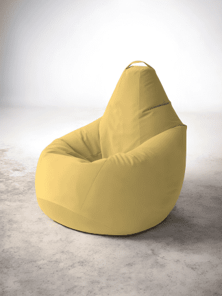 Кресло-мешок «Груша» – микровелюр, цвет желтый.