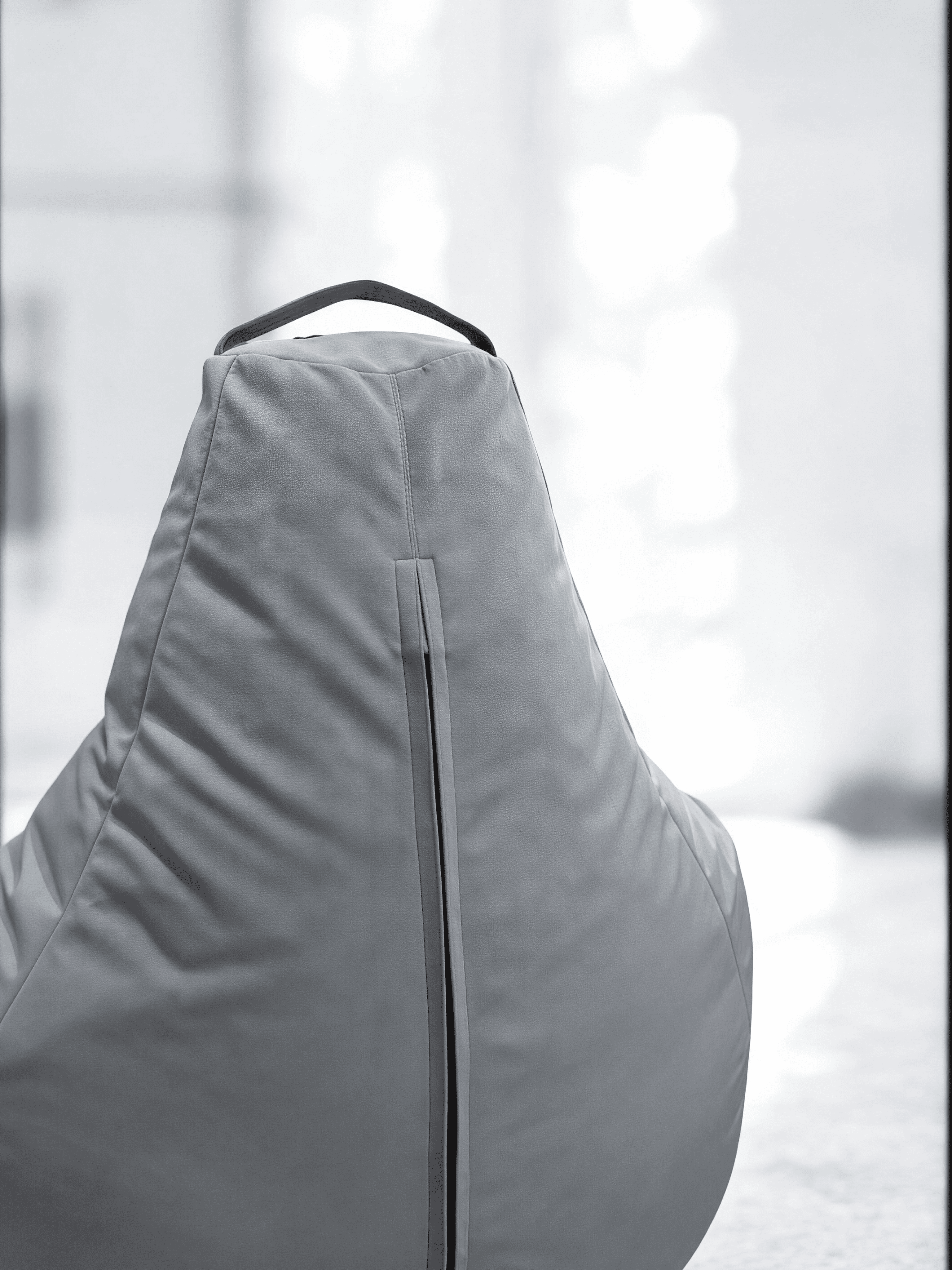 Кресло-мешок «Груша» – микровелюр, цвет сталь. — изображение 7