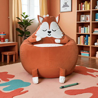 Кресло мешок "Лиса" ткань велюр