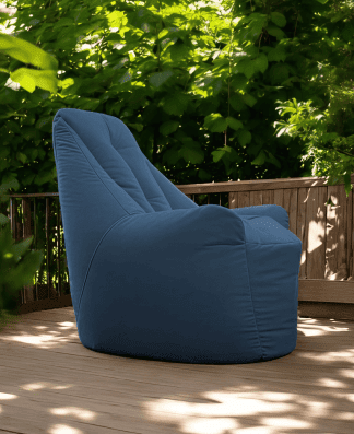 Бескаркасное кресло-мешок «Бенджамин» ткань микровелюр, цвет Джинс