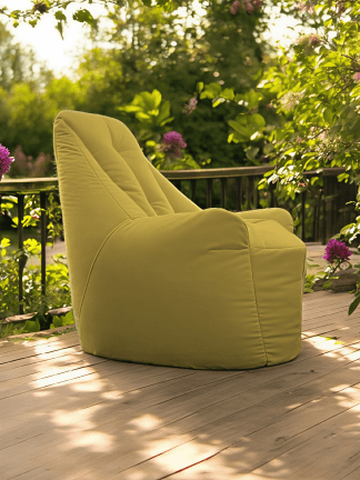 Бескаркасное кресло-мешок «Бенджамин» ткань микровелюр, цвет Мимоза