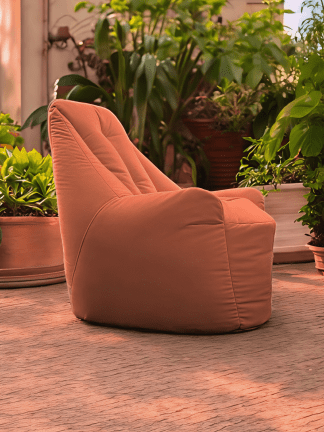 Бескаркасное кресло-мешок «Бенджамин» ткань микровелюр, цвет Морковь