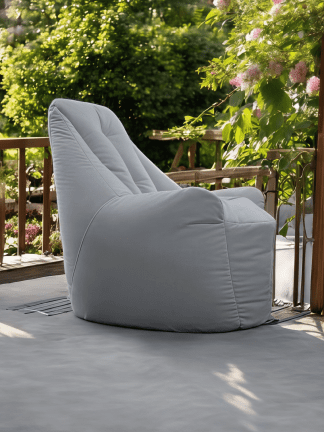 Бескаркасное кресло-мешок «Бенджамин» ткань микровелюр, цвет Серый