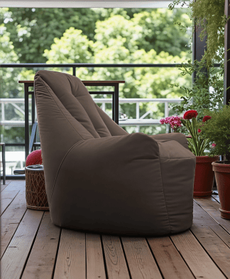 Бескаркасное кресло-мешок «Бенджамин» ткань микровелюр, цвет Шоколад