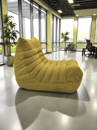 Бескаркасное кресло "Француз" 1-м., ширина 90см. цвет мимоза, ткань микровелюр.