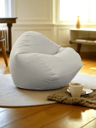 Кресло-мешок «Классик» ткань: Лён мебельный серо-бежевый